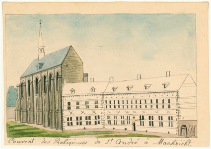Maastricht, Sint-Andriesklooster (Ph v Gulpen, 1849)