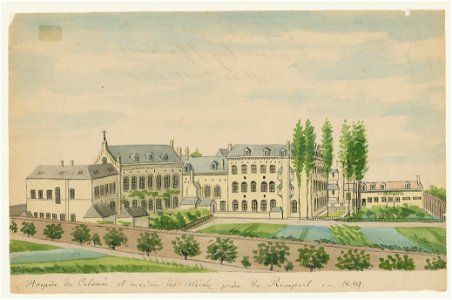 Maastricht, Calvariënberggesticht (Ph v Gulpen, 1849). Free illustration for personal and commercial use.