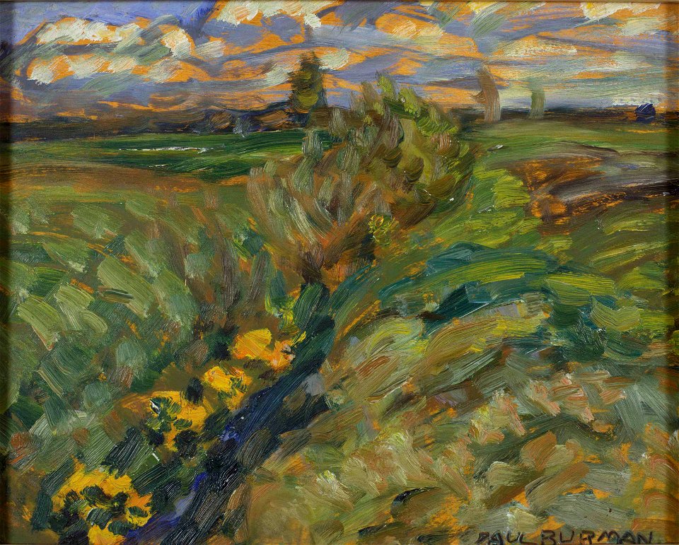 Maastik põõsastega, Paul Burman, EKM j 283-88 M 1312