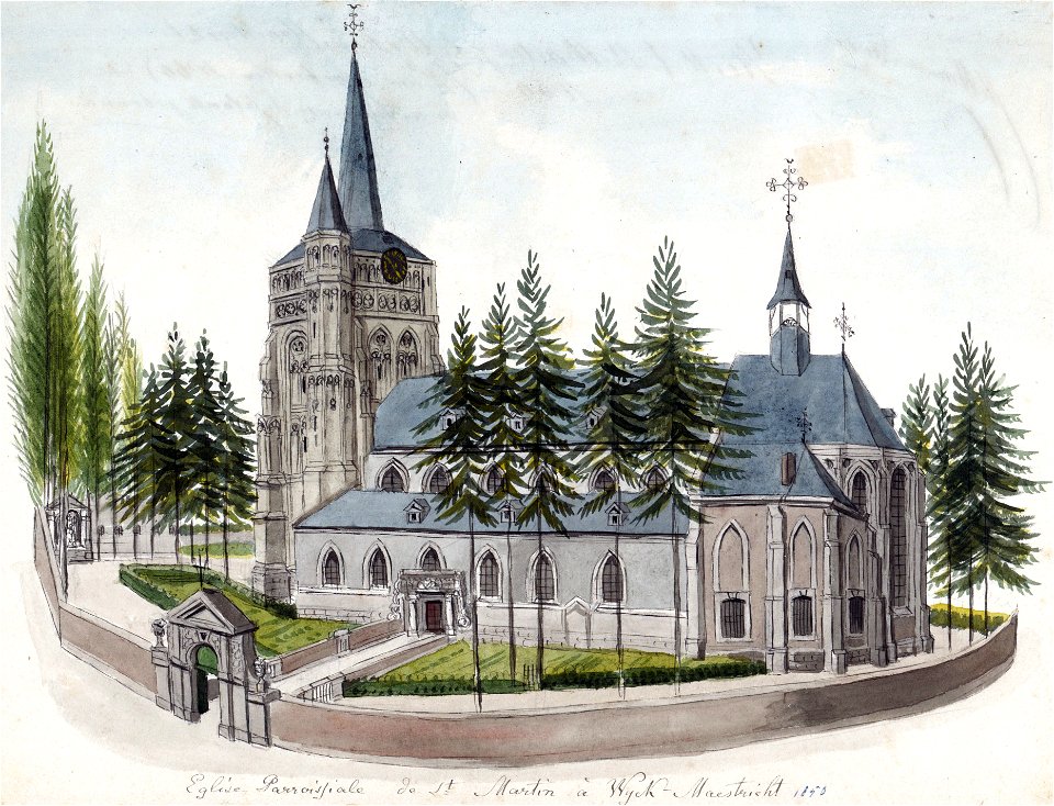 Maastricht, vm Sint-Maartenskerk (Ph v Gulpen, 1850)