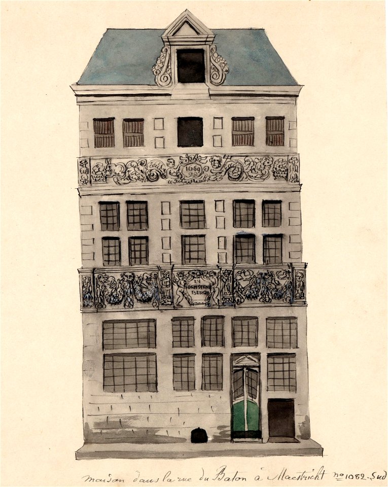 Maastricht, Stokstraat (Ph v Gulpen, ca 1840)