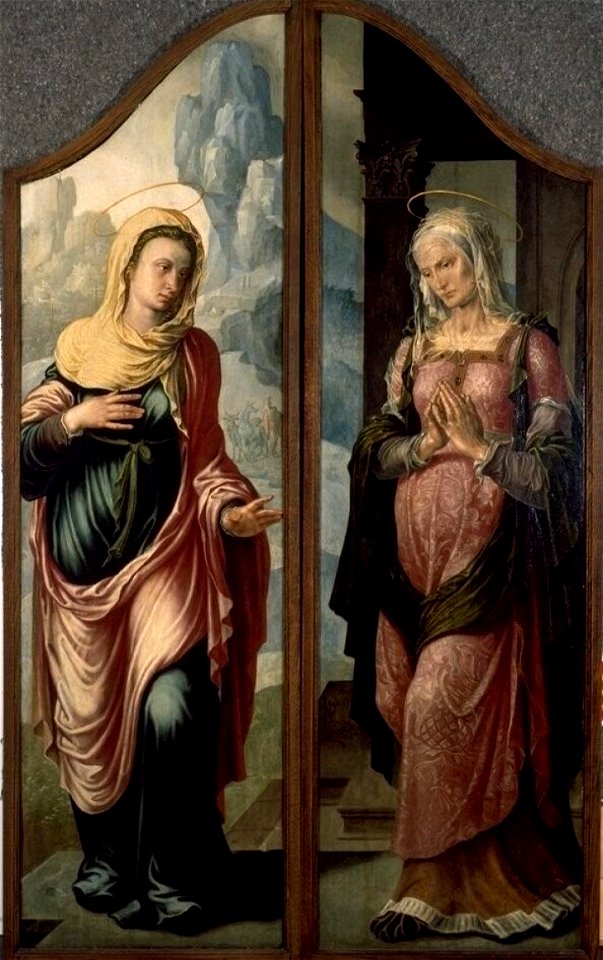 Maarten van Heemskerck - De Visitatie, Maria en Elisabeth - VdV 36-37 - Museum Boijmans Van Beuningen
