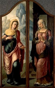 Maarten van Heemskerck - De Visitatie, Maria en Elisabeth - VdV 36-37 - Museum Boijmans Van Beuningen