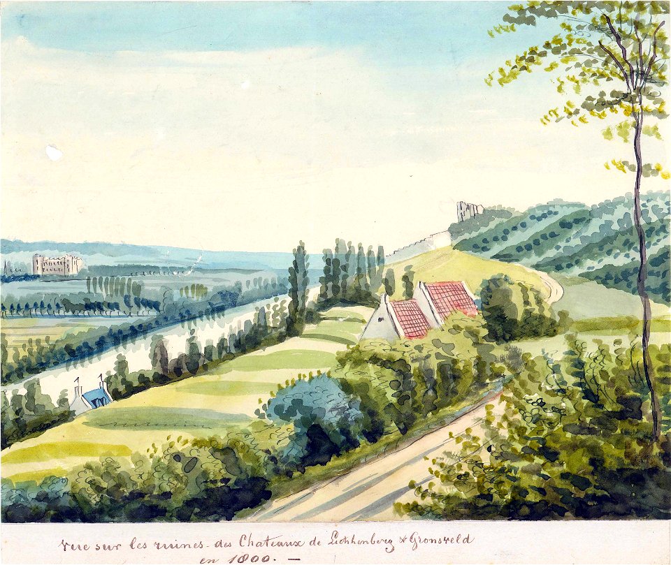 Maastricht-Sint Pieter, Ursulinenweg (Ph v Gulpen, ca 1840)
