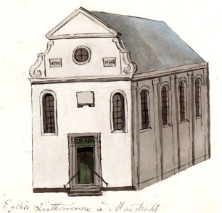 Maastricht, Lutherse Kerk (Ph v Gulpen, ca 1840)