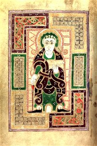 Mac Durnan Gospels - Lambeth Palace Lib MS1370 f170v (John). Free illustration for personal and commercial use.
