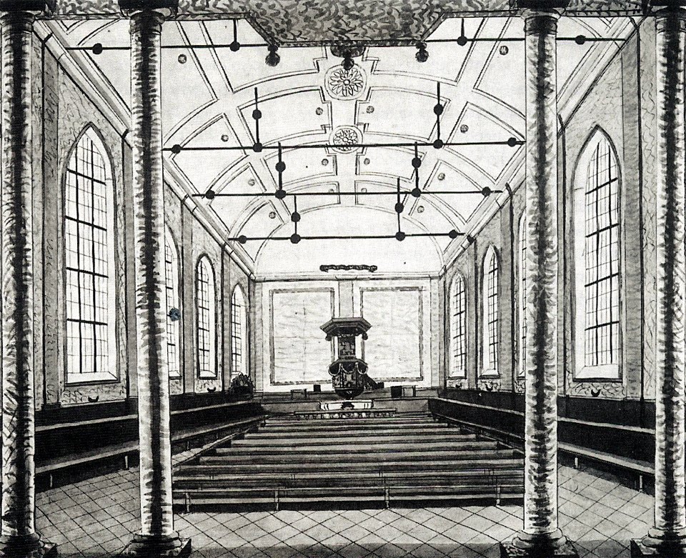 Maastricht, Interieur Luherse Kerk (Ph v Gulpen , ca 1840)