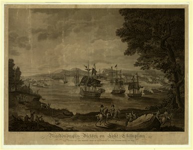 Macdonough's victory on Lake Champlain and defeat of the British Army at Plattsburg by Genl. Macomb, Sept. 17th 1814 - painted by H. Reinagle ; engraved by B. Tanner. LCCN2004669105