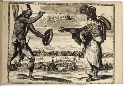 Macassers -Ujungpandang- - Costumes des quatre parties du monde, gravés dans la manière de Luycken (1670)