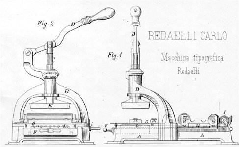 Macchina tipografica Redaelli, 1877 - san dl SAN IMG-00001340