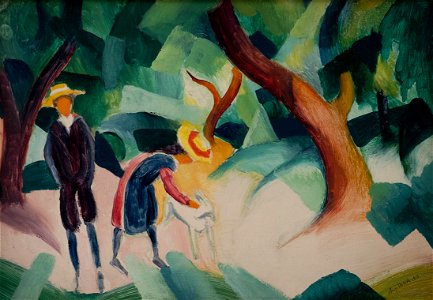 Macke-Kinder mit Ziege PA291066