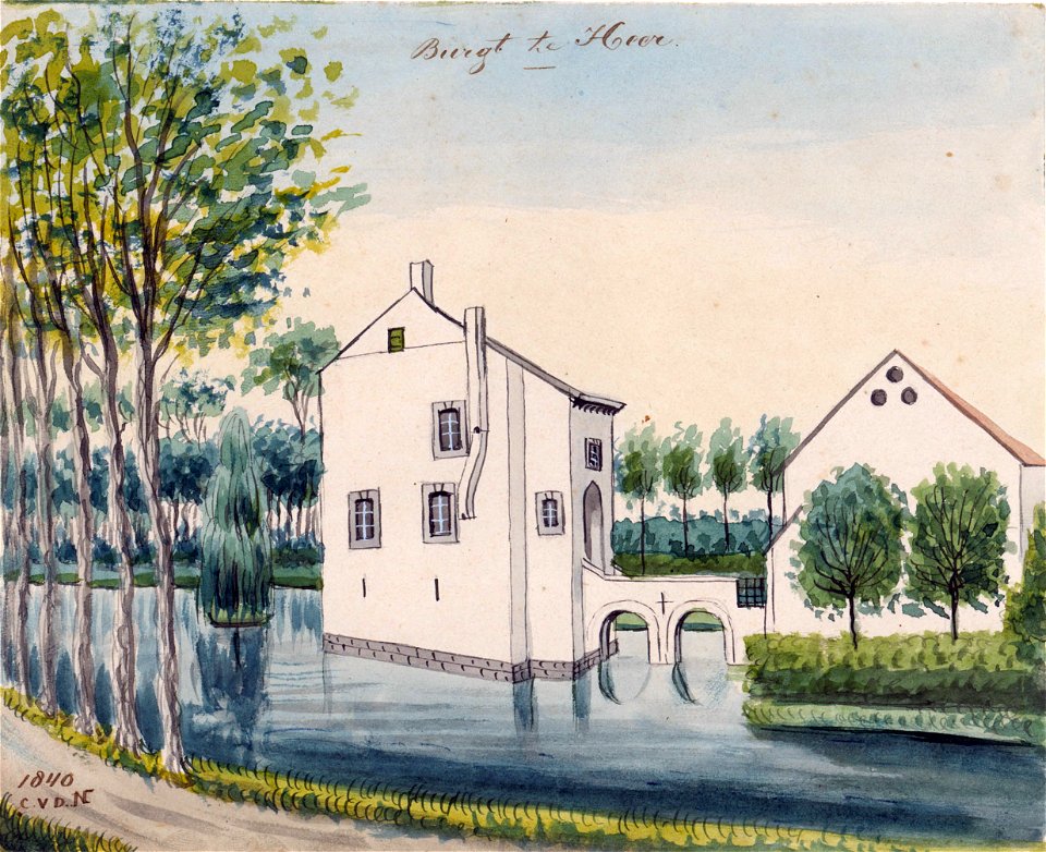 Maastricht-Heer, Kasteel De Burght-2 (Ph v Gulpen, 1840)