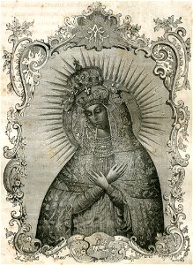 Maci Božaja Vastrabramskaja, Pahonia. Маці Божая Вастрабрамская, Пагоня (1882)
