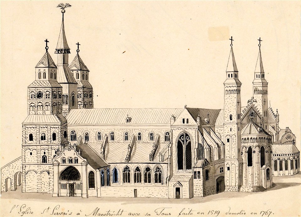 Maastricht, reconstructie Sint-Servaaskerk 1519-1767 (Ph v Gulpen)