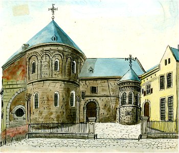 Maastricht, OLV-kerk, oostzijde (Ph v Gulpen, 1840)