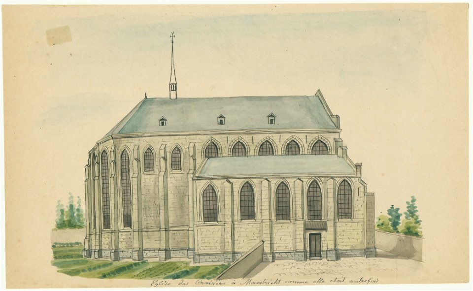 Maastricht, Kruisherenkerk (Ph v Gulpen, 1846). Free illustration for personal and commercial use.
