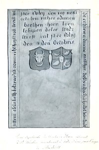 Maastricht, OLV-kerk, grafsteen Hoen (Ph v Gulpen, ca 1840)