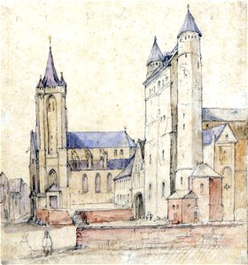 Maastricht, OLV-kerkhof (Alexander Schaepkens). Free illustration for personal and commercial use.