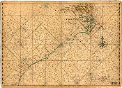Map of Atlantic Coast of North America from the Chesapeake Bay to Florida. LOC 2003623403