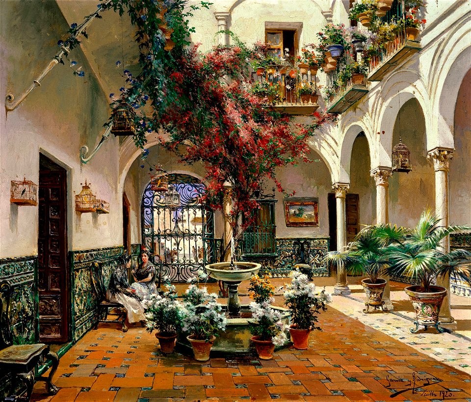 Manuel García Rodríguez Inside Courtyard, Seville