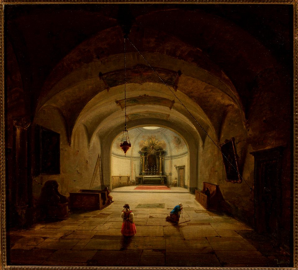 Marcin Zaleski - Interior of the subterranean chapel - MP 709 MNW - National Museum in Warsaw