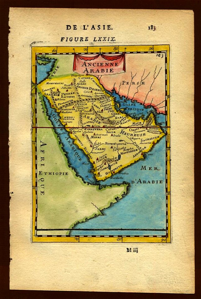 Map of ancient Arabia, 1683