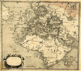 Map of Europe and Africa - Camocio Giovanni Francesco - 1574