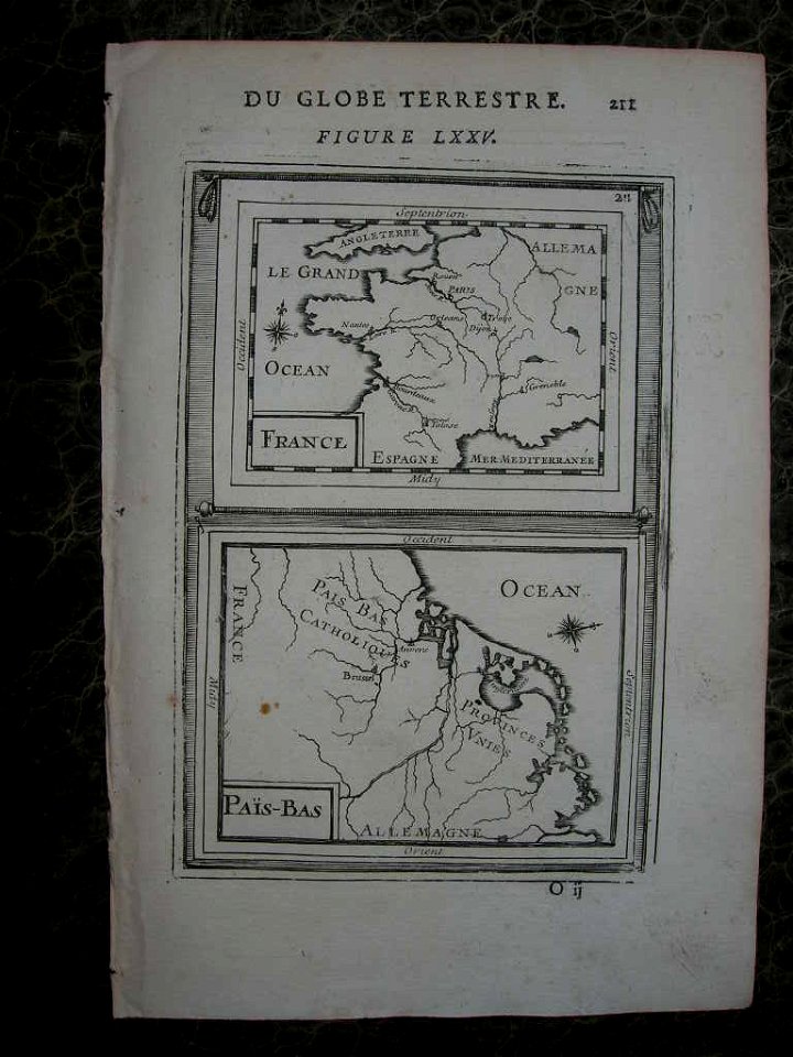 Map of France and the Low Countries, 1683