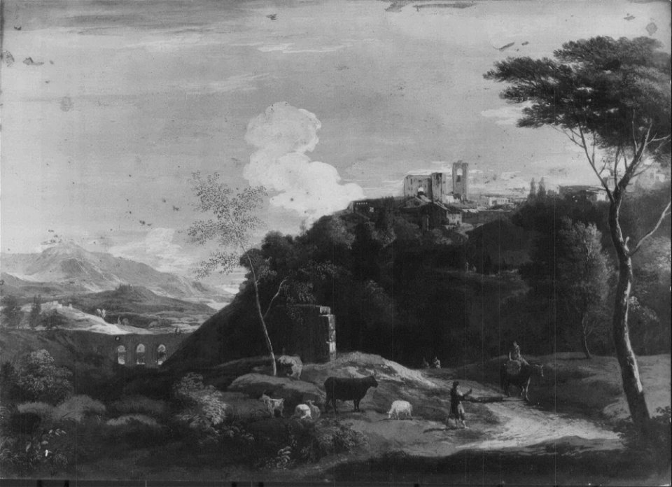 Marco Ricci (Belluno 1676-Venice 1730) - Landscape with a Hill Town - RCIN 401401 - Royal Collection