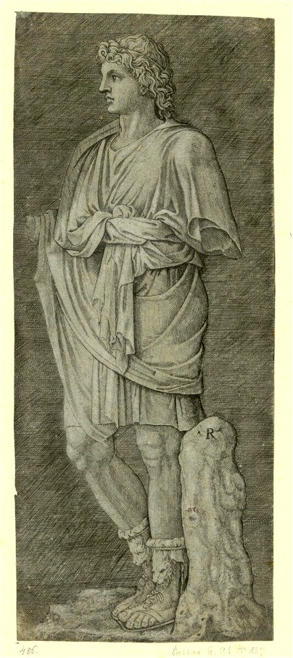 Marco Dente - Gebrochene Statue eines gekleideten Mannes, DG201737139