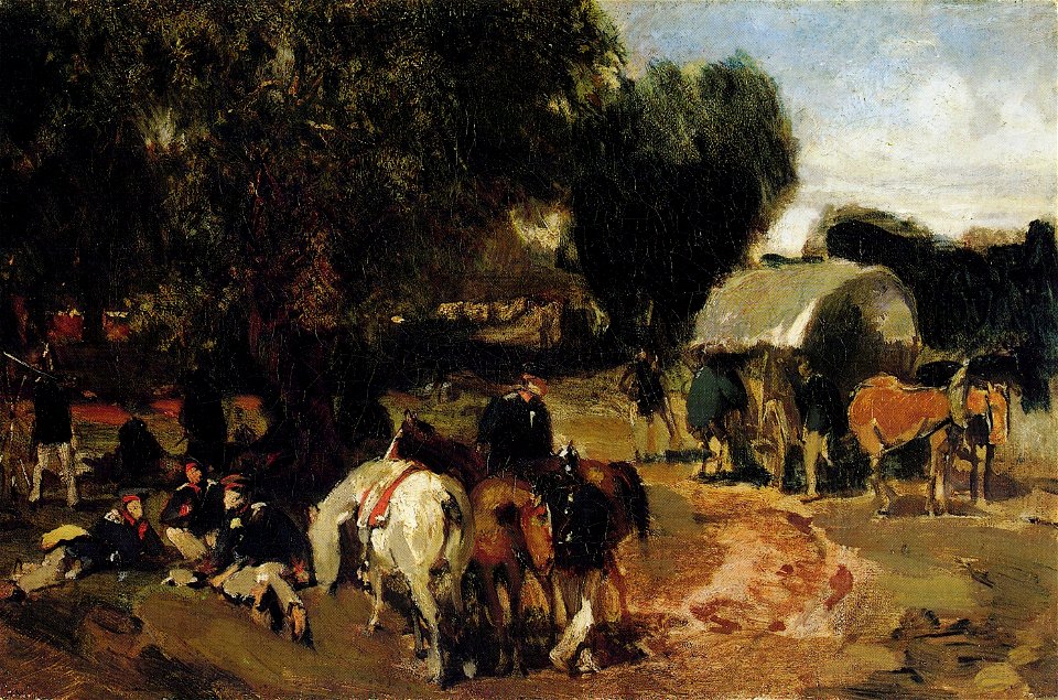 Hans von Marées - Soldatenlager