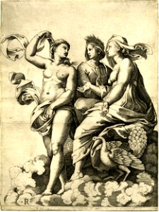 Marco da Ravenna - Psyche walking away from Juno, H,7.60