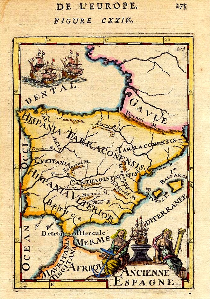 Map of ancient Spain, 1683