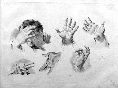 Marco Pitteri - Plate 3 Bust of a young man covering his face with his hands at top left, 1860,1208.283