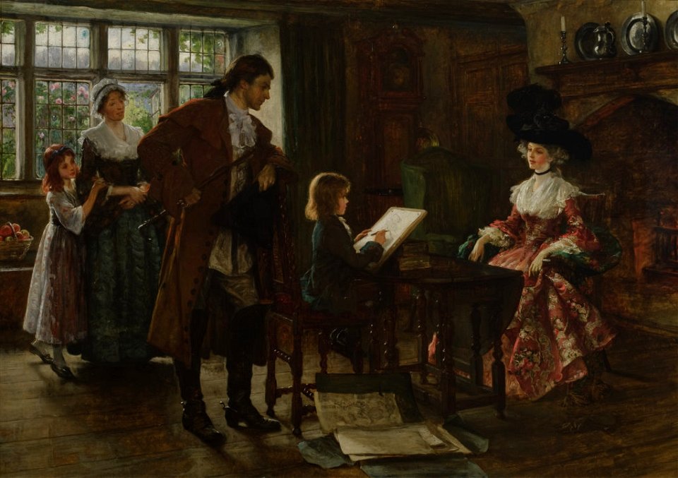 Margaret Dicksee - The First Commission, Sir Thos. Lawrence, President of the R.A., as a Boy - MU-40 - Auckland Art Gallery