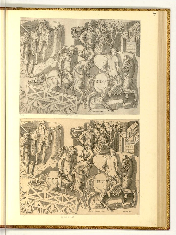 Marco Dente - Eine Legion römischer Soldaten mit Schilden, ItI2119