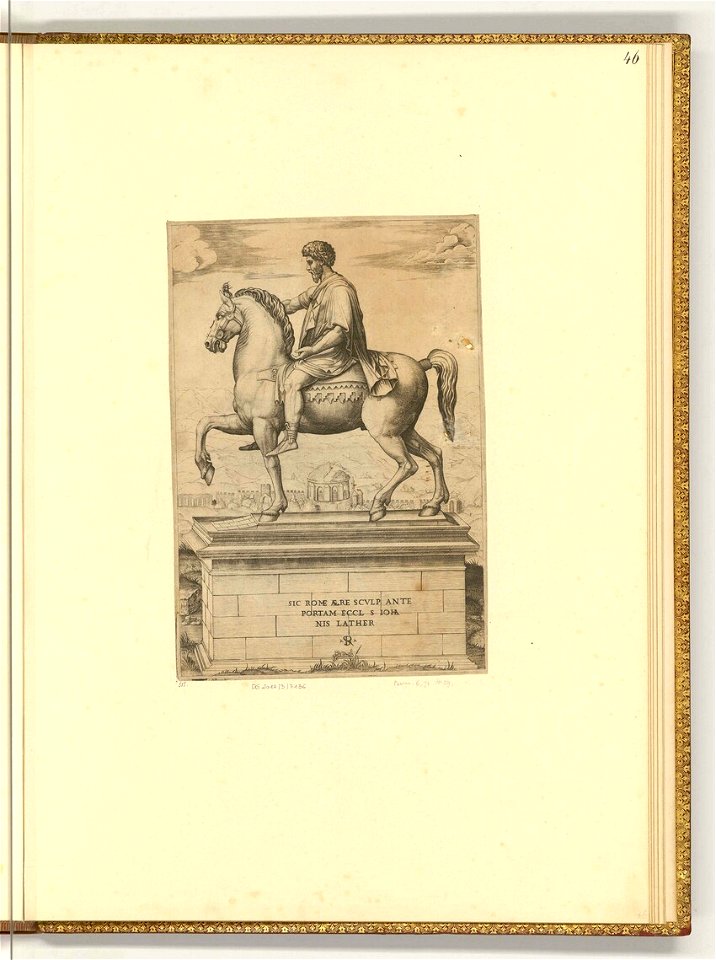 Marco Dente - Reiterstatue von Marc Aurele, ItI2146