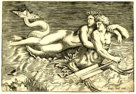 Marco da Ravenna - A Triton swimming, 1951,0407.131