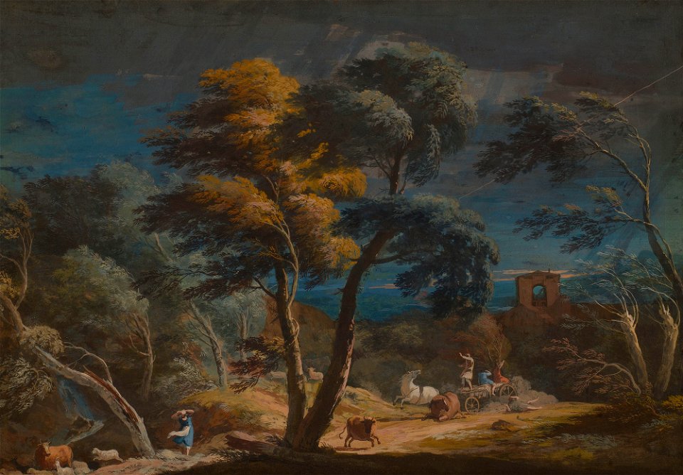 Marco Ricci (Belluno 1676-Venice 1730) - Landscape with a Storm - RCIN 400577 - Royal Collection