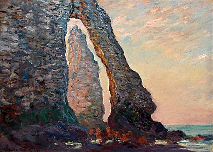 Monet, Claude - L'Aiguille vue à travers la Porte d'Aval (1885-1886) W 1049