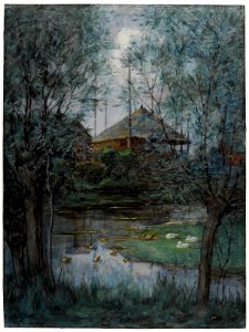 Piet Mondriaan - Hooischelf - Haystack - 1897 - 1898 - Gemeentemuseum Den Haag. Free illustration for personal and commercial use.