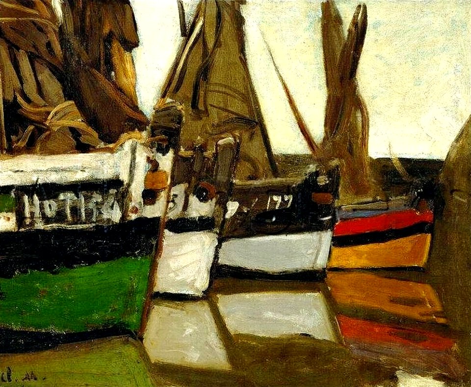 Monet Bateaux de pêche, Honfleur w74