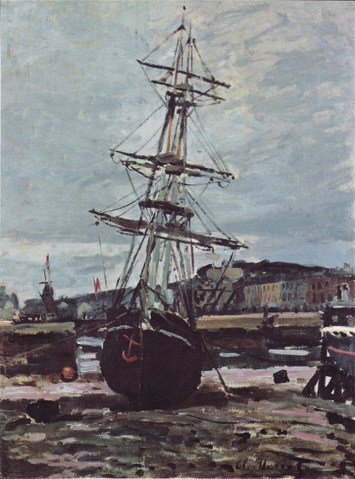 Monet - Gestrandetes Boot in Fécamp