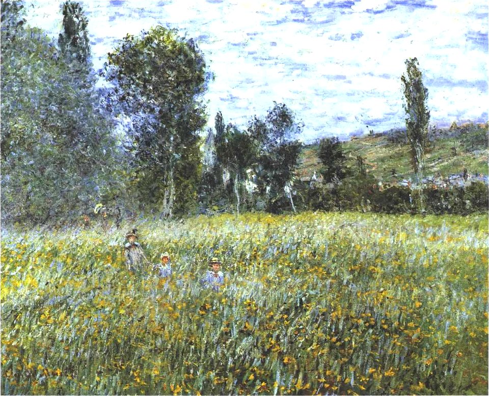 Monet - Wiese außerhalb von Vetheuil