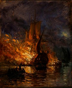 Christian Mølsted - Tordenskjold i Götheborgfjorden (1891)
