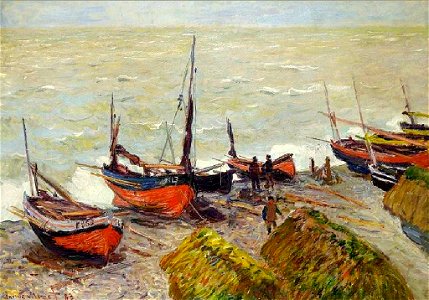 Monet w823 fishing boats. Free illustration for personal and commercial use.