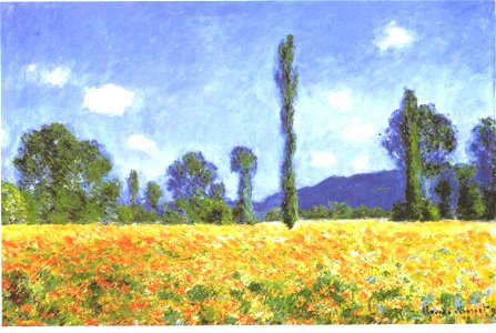 Monet - Mohnfeld. Free illustration for personal and commercial use.