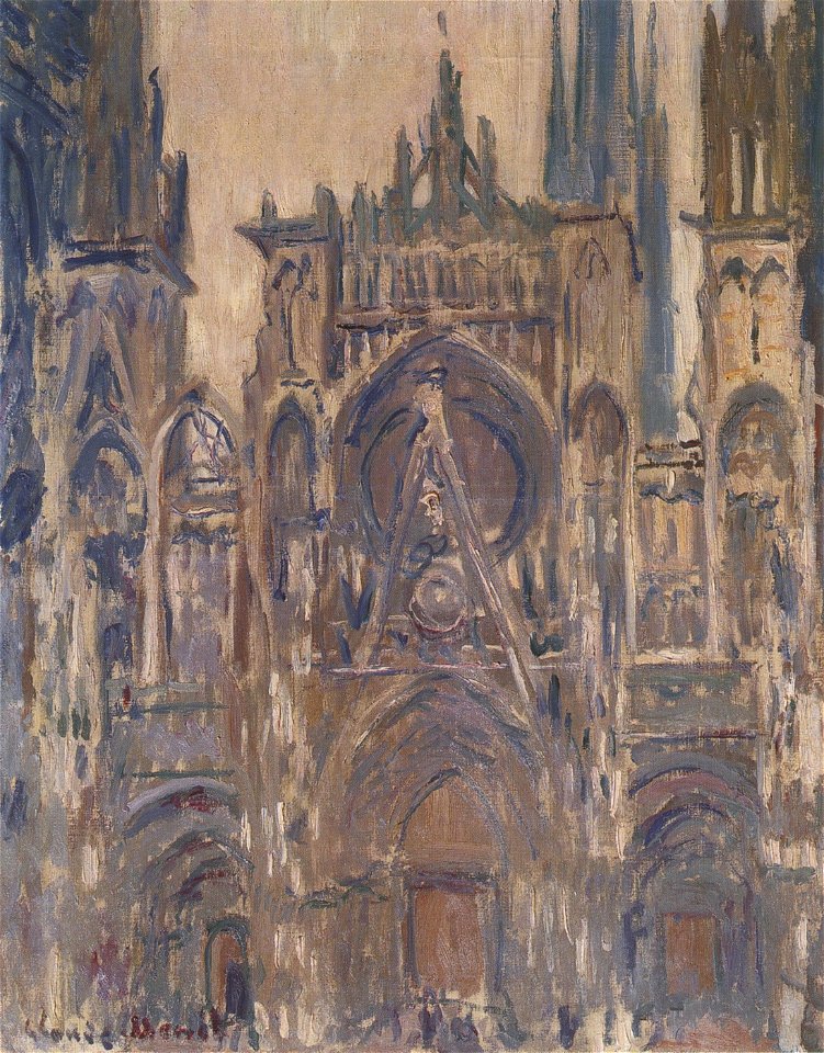 Monet Rouen etude portail de face