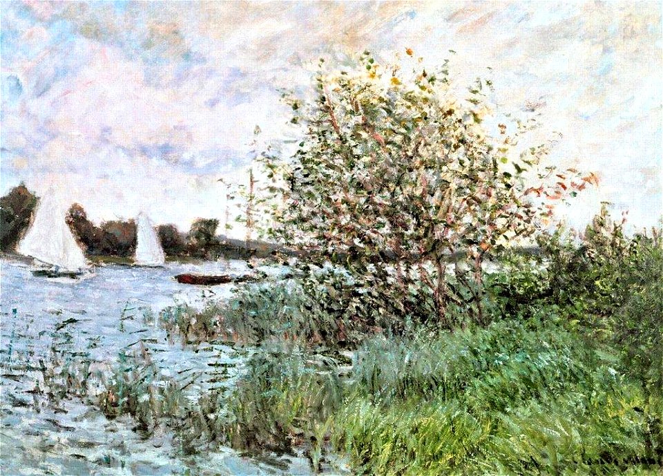 Monet w 332 the banks of the seine ner argenteuil