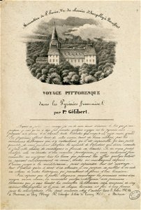 Monastère de St. Savin, vu du chemin d'Aargelley (sic) à Pierrefites (sic). - Fonds Ancely - B315556101 A GELIBERT 2 001